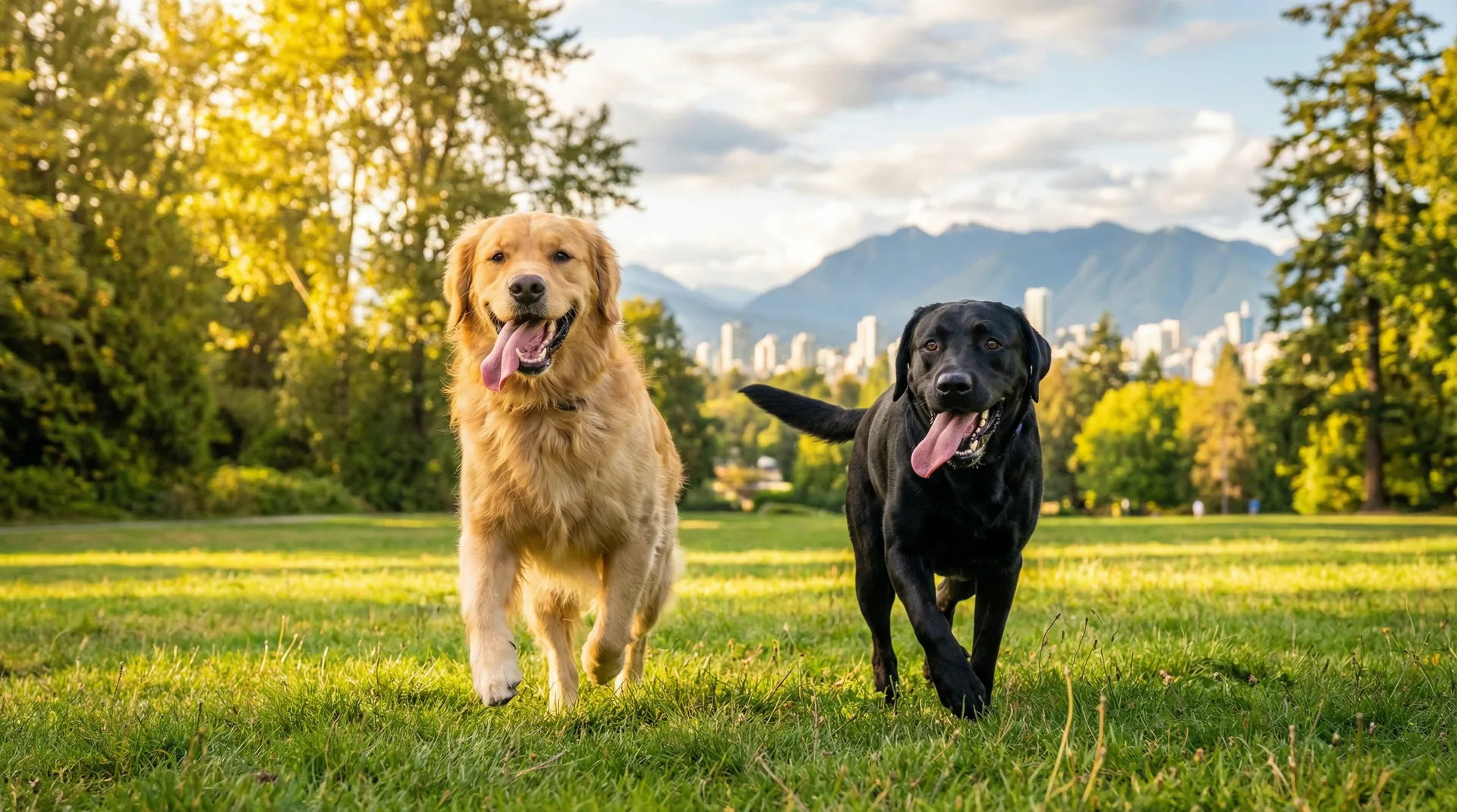 Happy dogs at Marpole Dog Walking in Vancouver