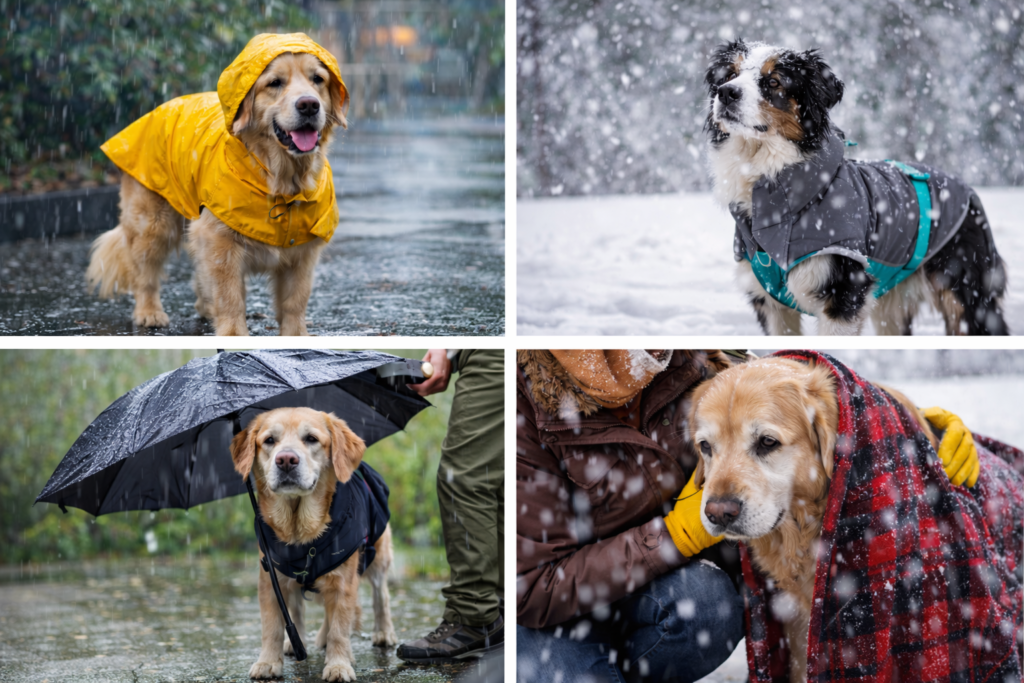 Seasonal Care Dogs in Vancouver Rain & Cold